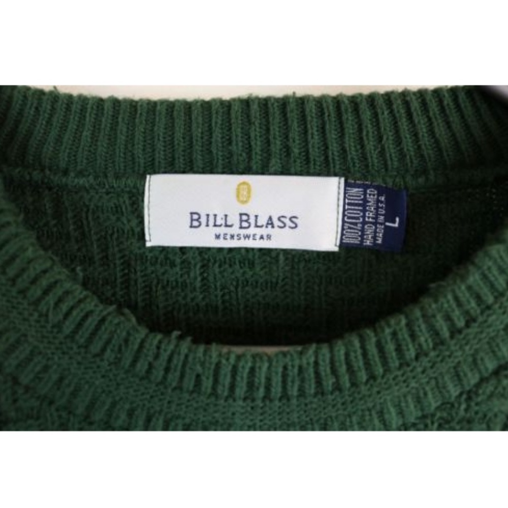 Bill Blass Menswear Chunky Cable Knit Sweater - Picture 6 of 6